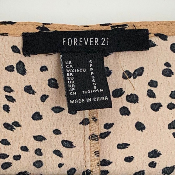 Forever 21 Tie Front Cheetah Top - S - Picture 4 of 4